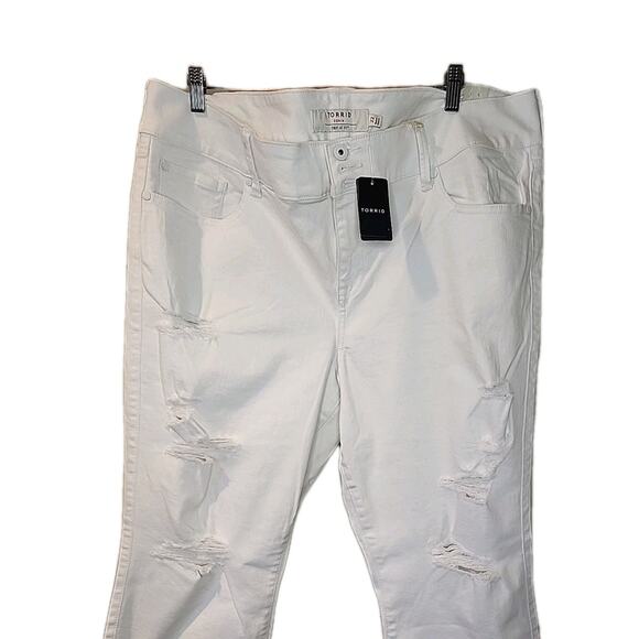 Torrid Jegging Crop Jeans Size 22 White NWT - Picture 5 of 8